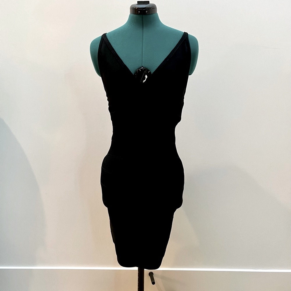 Herve Leger Black Bandage Dress Size S